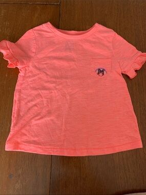 🍊5/$25 GAP Neon Coral Short Sleeve Tee with Pocket size 2T
